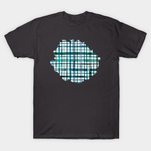 Watercolor Gingham Aqua 2 T-Shirt